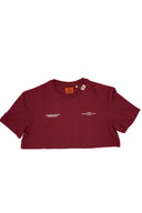 T-shirt Crop After Society Bordeaux