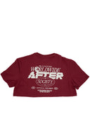 T-shirt Crop After Society Bordeaux