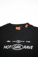 T-shirt Crop Girls Club Noir