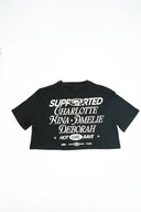 T-shirt Crop Girls Club Noir