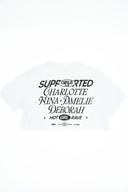T-shirt Crop Girls Club Blanc