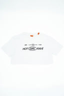 T-shirt Crop Girls Club Blanc