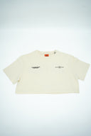 T-shirt Crop After Society Blanc