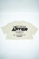 T-shirt Crop After Society Blanc
