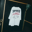 T-shirt Supported Oversize coton souple parfait pour les festivals de couleur blanc
