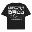 T-shirt Supported Unisexe Oversize coton souple parfait pour les festivals, la musique et profiter de la Stage ! De couleur noir