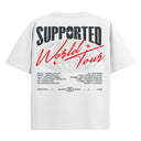 T-shirt Supported Oversize coton souple parfait pour les festivals de couleur blanc