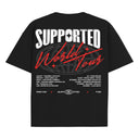 T-shirt Supported Oversize coton souple parfait pour les festivals de couleur Noir